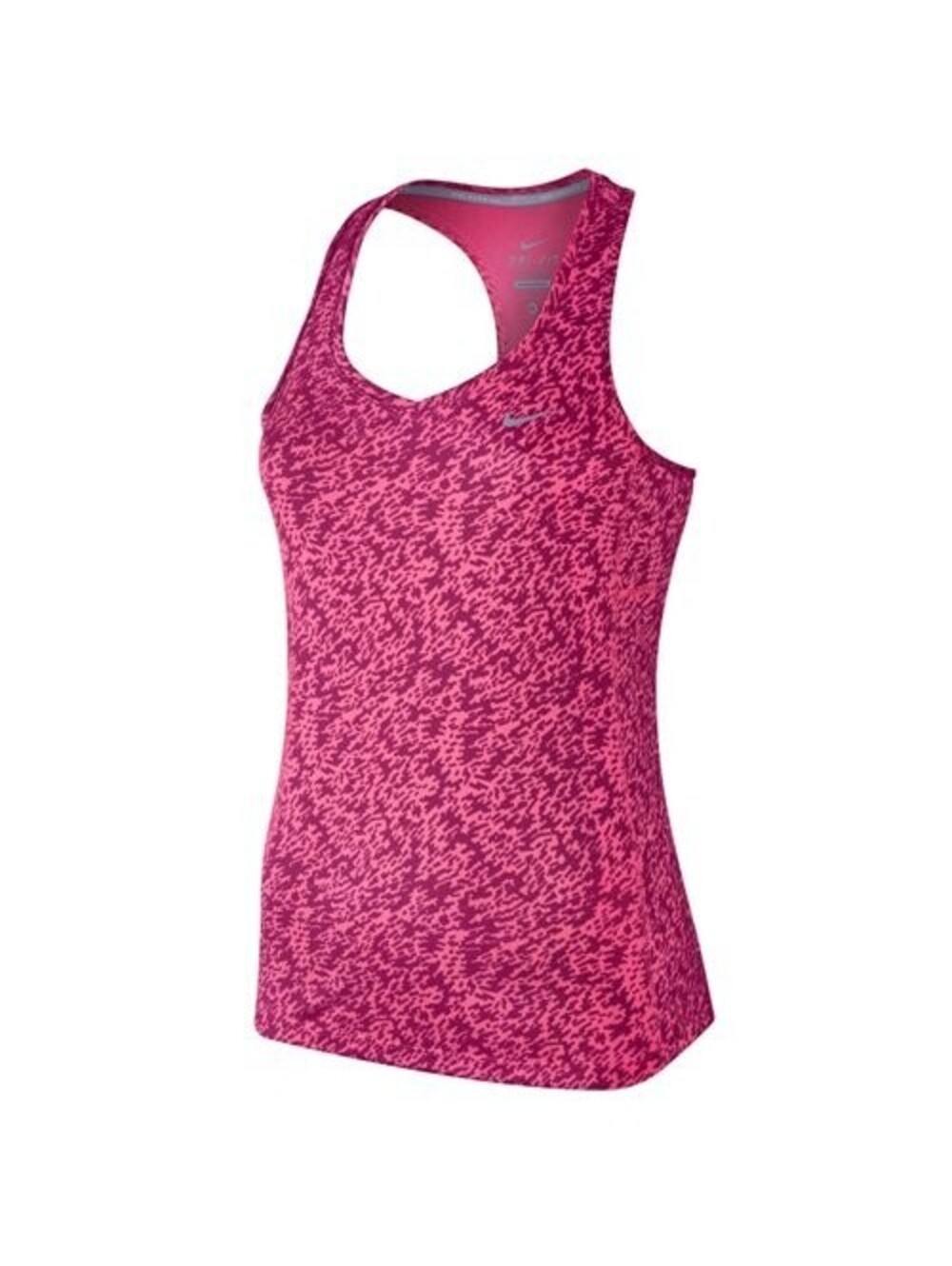 Nike Pink Patterned Racerback Slim Fit Tank Top